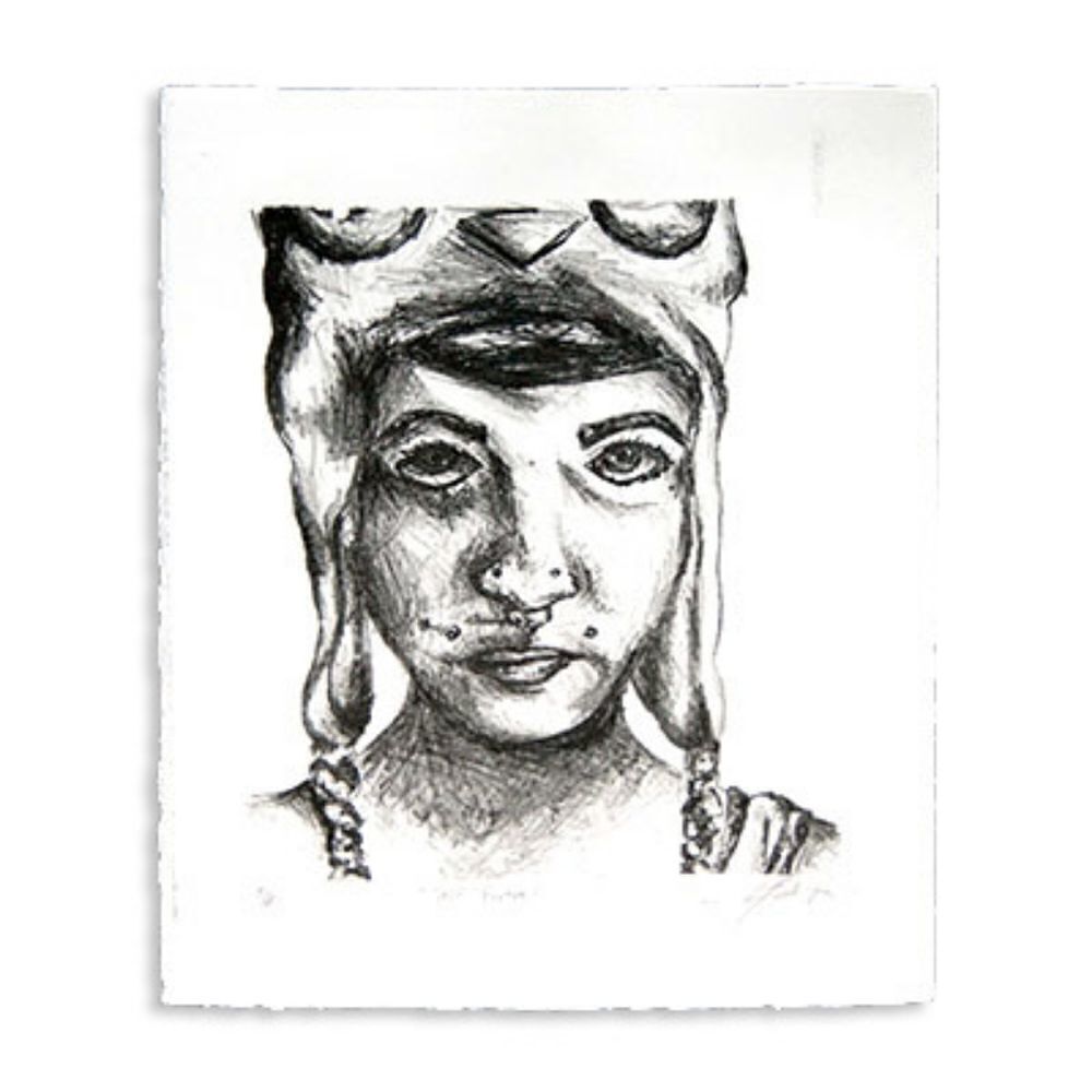 "Owl on my Head" : lithographic print